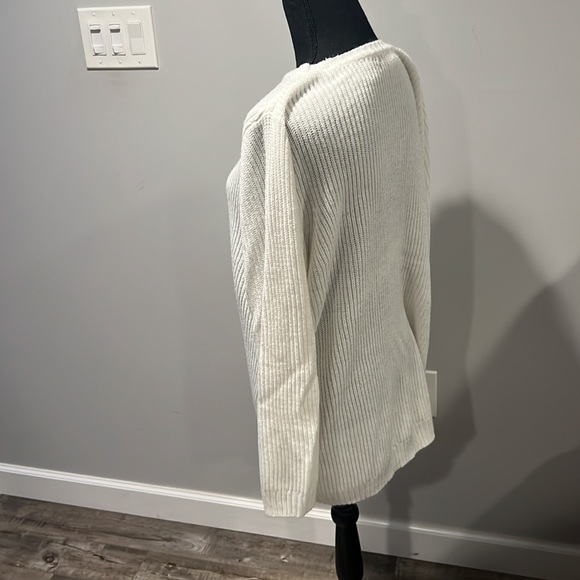 Sweater White with Fringes - size 3x - Picture 3 of 5